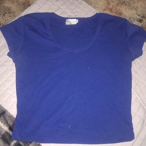 Blue cropped top